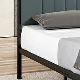 Lotus Metal Karyola 100x200 cm Antrasit Renk