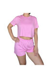 T-Shirt Şort Örme Pijama Takımı