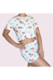 T-Shirt Şort Örme Pijama Takımı
