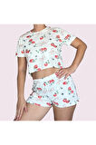 T-Shirt Şort Örme Pijama Takımı