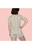 T-Shirt Şort Örme Pijama Takımı