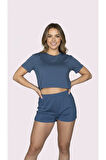 T-Shirt Şort Örme Pijama Takımı