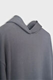 Oversize Kanguru Cepli Kapüşonlu Sweatshirt