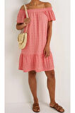 Omuz Detaylı Mini Elbise