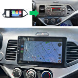 Kia Picanto Araç Multimedya Android Ekran Carplay Navigasyon Double Teyp 2+32 9" 11-16 Black BLUEWAY