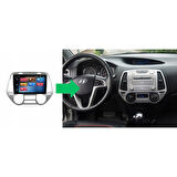 Hyundai i20 Araç Multimedya Android Ekran Carplay Double Teyp 2+32 9" 08-12 Dijital Y Silver CADENCE