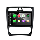 Mercedes C Class C180 (W203-W209) Araç Multimedya Android Ekran Carplay 2+32 9" 00-04 Black CADENCE