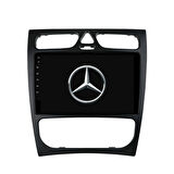 Mercedes C Class C180 (W203-W209) Araç Multimedya Android Ekran Carplay 4+64 9" 00-04 Black BLUEWAY