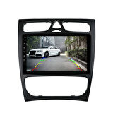 Mercedes C Class C180 (W203-W209) Araç Multimedya Android Ekran Carplay 4+64 9" 00-04 Black BLUEWAY