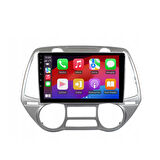 Hyundai i20 Araç Multimedya Android Ekran Carplay Double Teyp 4+64 9" 08-12 Dijital Y Silver CADENCE