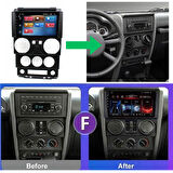 Jeep Wrangler Araç Multimedya Android Ekran Carplay Navigasyon Double Teyp 4+64 9" 07-10 Black CADENCE