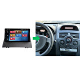 Renault Megane 2 Araç Multimedya Android Ekran Carplay Double Teyp 4+64 9" 04-08 Black CADENCE