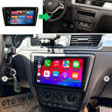 Skoda Rapid Araç Multimedya Android Ekran Carplay Navigasyon Double Teyp 4+64 9" 13-18 Black CADENCE