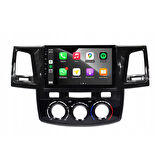 Toyota Hilux Araç Multimedya Android Ekran Carplay Double Teyp 4+64 9" 08-15 Analog P.Black CADENCE