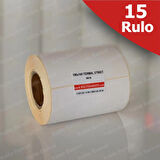 100x100 Termal Etiket 15 Rulo | 3.750 adet Termal barkod etiketi | Kargo Etiketi