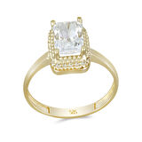 Altın Baget Taşlı Yüzük