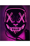 Vothoon Hallowen Led Işıklı Neon Parti Maske 3 Modlu Parti Eğlence Maskesi Yılbaşı Mor