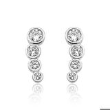 Gümüş 4 Taş Küpe