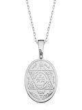 ​925 Ayar Gümüş Süleyman Mührü Gümüş Kolye