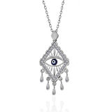 925 Ayar Gümüş Nazarlı Göz Kadın Kolye