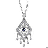 925 Ayar Gümüş Nazarlı Göz Kadın Kolye