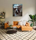 Neon Efekt Aslan Cam Tablo