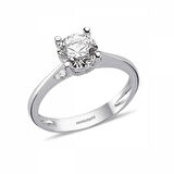 Altın Tektaş Yüzük Özel Tasarım Swarovski