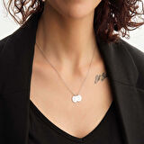 Plaka Altın Harf Kolye 14 Ayar Beyaz Altın