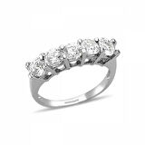 14 Ayar Altın 5 Taş Yüzük SWAROVSKİ Taşlı