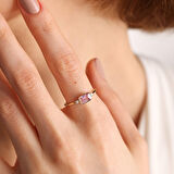 14K Altın Vintage Yüzük Pink Topaz