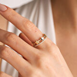 Altın Yıldız Yüzük 14K Yarımtur