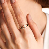 Altın Yıldız Yüzük 14K Yarımtur