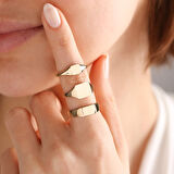 14K Altın Şövalye Yüzük (Kişiselleştir) Kare 0,6 cm