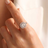 Beyaz Altın Tektaş Yüzük Yeni Model