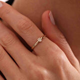 Altın Kalpli Yüzük Mini