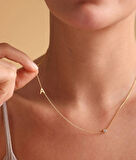 Altın Harfli Kolye ve Tektaş 14 Ayar