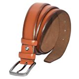 Taba Hakiki Deri Düz Renk 3.5 cm.lik Klasik Kemer - 208-Düz