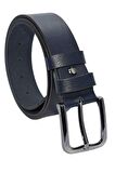 Lacivert Hakiki Deri Düz Renk 4 cm.lik Spor Kemer- Tek Katmanlı Manda Derisi - 405-Düz-21S