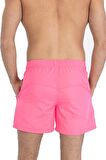 Pembe Su İtici Özellikli Erkek Havuz Deniz Şort Mayo - Basic Model Düz Renk - 301-Pembe