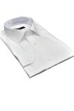 Krem Armür Desenli Slim Fit Düz Renk Uzun Kol Erkek Gömlek - 257-10