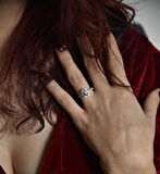 Baget Beyaz Altın Tektaş Yüzük 0.80 Karat