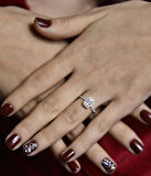 Baget Beyaz Altın Tektaş Yüzük 0.80 Karat