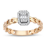 0.15 ct. Pırlanta Baget Yüzük