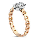 0.15 ct. Pırlanta Baget Yüzük
