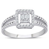 0.46 ct. Pırlanta Baget Yüzük