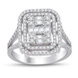 0.87 ct. Pırlanta Baget Yüzük