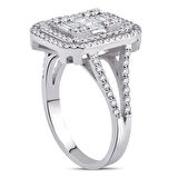 0.87 ct. Pırlanta Baget Yüzük
