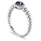 0.43 ct. Pırlanta Safir Yüzük
