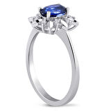 1.08 ct. Pırlanta Safir Yüzük