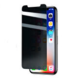 Apple iPhone X ​​​​​​​​​​​​Zore Rika Premium Privacy Temperli Cam Ekran Koruyucu